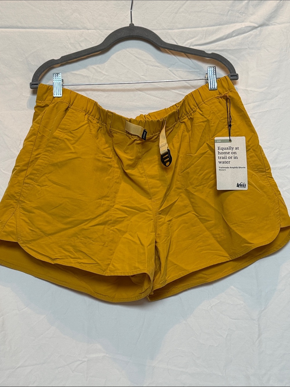 REI Women's Mustard Yellow Athletic Trail Shorts New with tags.